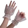 Fashion Accessories Glitters Shining Arm Sleeves Pearl Decoration White False Sleeve Cuffs Wrist Cuff Nails Photography Studio