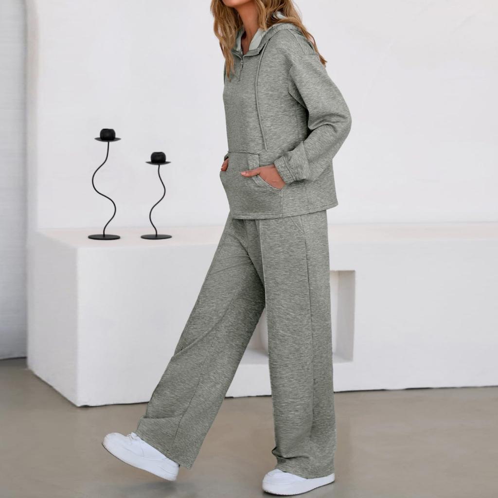 Conjuntos de Duas Peças para Mulheres Casual Solto Camisas de Manga Comprida e Shorts de Cordão de Cintura Alta Fato de Treino Outfits de Outono