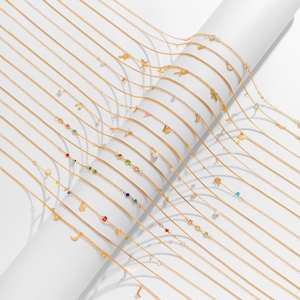 Personalized Metal Sequined Pendant Body Chain Female, Sexy Geometric Thin Chain Waist Chain Set