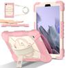 For Samsung Galaxy Tab A7 Lite 8.7-inch T225/T220 Case Silicone+PC Kickstand Tablet Cover with Handy Strap,Shoulder Strap