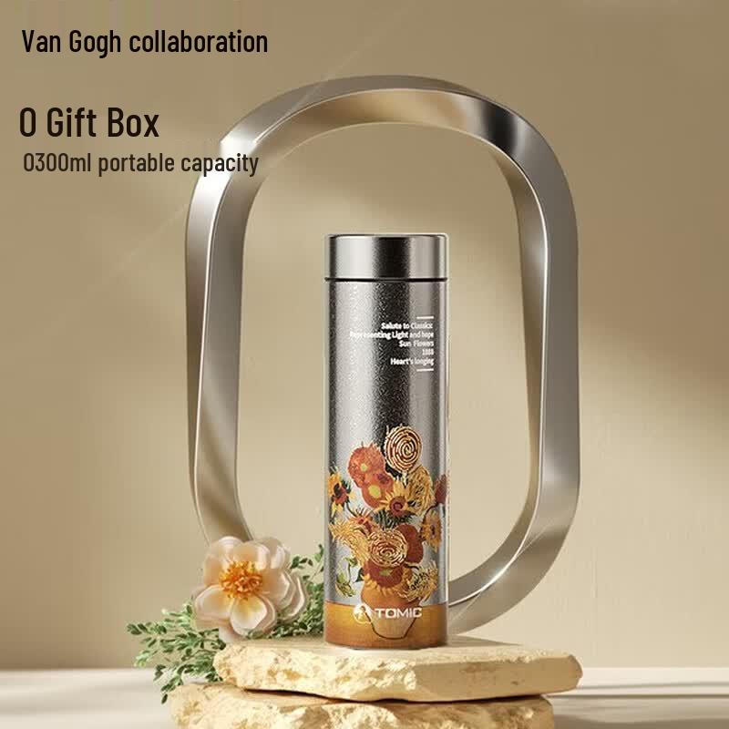 TOMIC TW60219Ti Sunflower Pure Titanium Insulated Mug