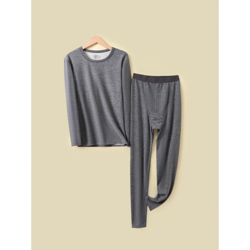 Tencel Thermal Underwear Set Men Women Warm Base Layer Long Sleeve Top Pants Winter