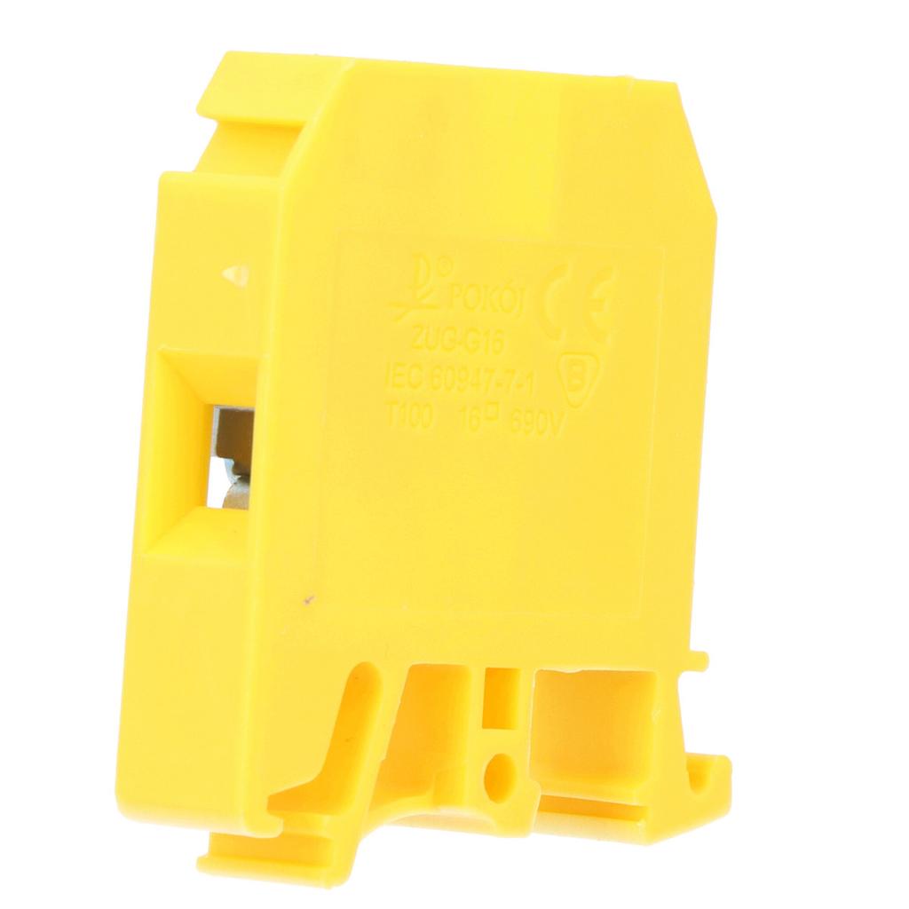 Threaded rail connector ZUG-G16, yellow