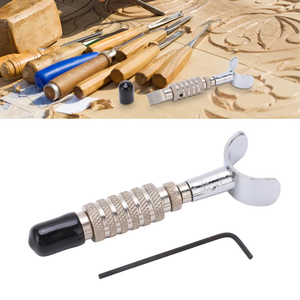 Leather Knife High Carbon Steel Sturdy 7mm Flat Knife Head Wide Application Leathercraft Carving Knife