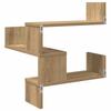 Vintage wooden corner shelf, creative design irregular wall shelf, artistic wall-mounted decorative storage rack, 40x40x49,5 cm