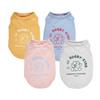 Colete de verão para animais de estimação para cães médios e pequenos, fino, roupas de cachorro filhote, estampa nas costas, sem mangas, respirável, roupas de cachorro de duas pernas