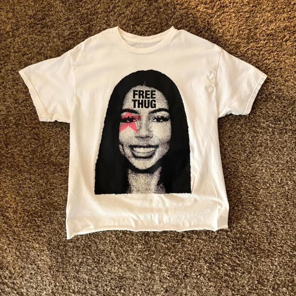 mariah the scientist #039;free thug#039; Unisex Tee White Shirt CO002 Unisex T-Shirt L