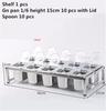 Stainless Steel Transparent GN Pans Visible Food Exhibition Plate Basin Tray Milk Tea Shop Basin Container Storage Box with Rack
