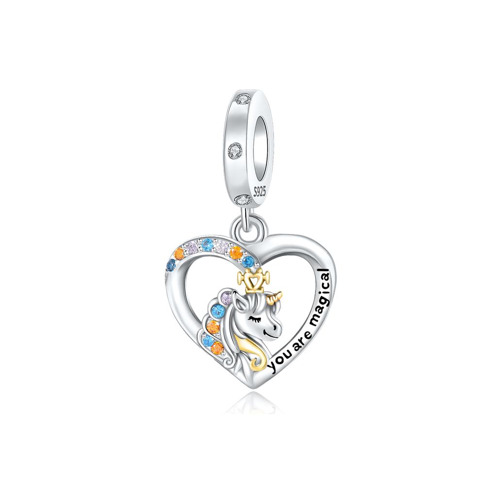 copper handle footprints back pendant charms fit original bracelet charm beads necklace Diy female jewelry High Quality