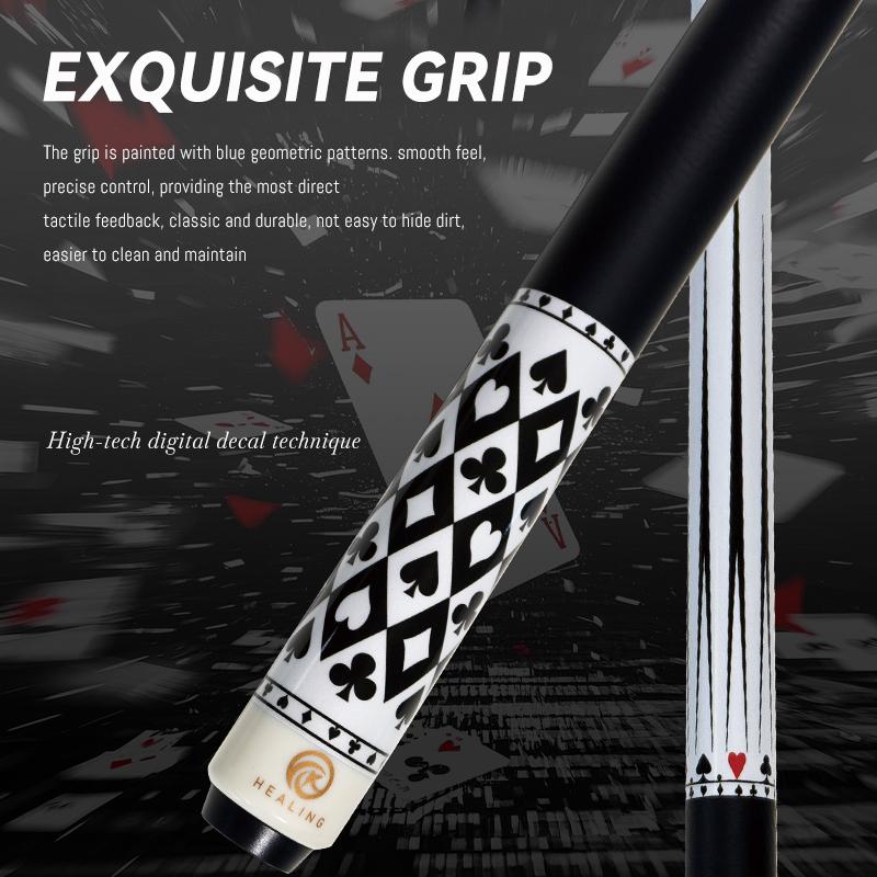 OKHEALING Carbon Fiber Pool Cue Black Technology Billiard Cue Sticks 11.8mm Tip Radial Pin Joint 147cm/58inch Length 19~20oz Weight, Poker