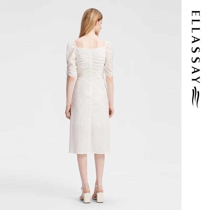 ELLASSAY Pure Cotton French Retro A-Line Midi Dress