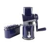 5-in-1 Stainless Steel Hand-Crank Vegetable Slicer, Grater, and Grinder with Rotary Drum and Wave Blade