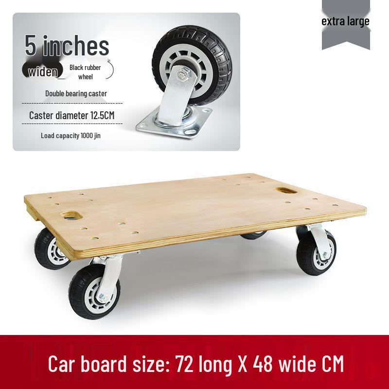 Robuster hölzerner Schildkröten-Auto-Wagen mit leisen Universalrädern