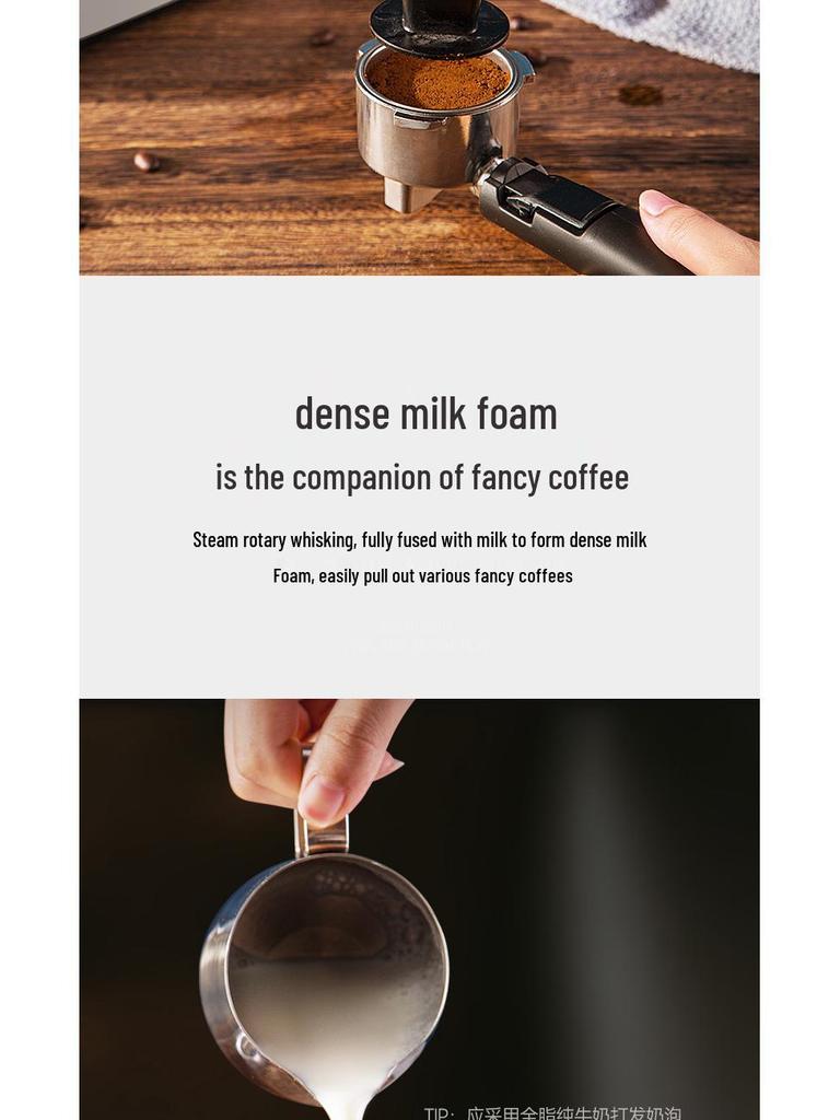 Household Semi-Automatic Italian Coffee Machine with Integrated Steam Milk Frother