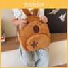 Cute Capybara Plush Backpack For Girls With Breathable Design For Everyday Use