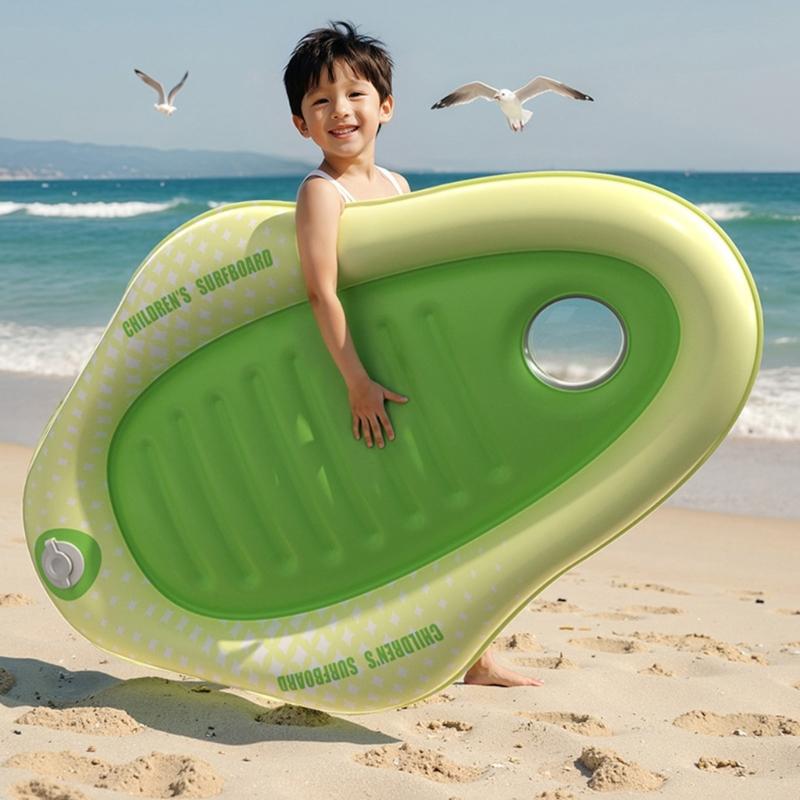 Press Inflatable Children Water Float Board Thick PVC Construction Non Slip Handles For Swimming Safety