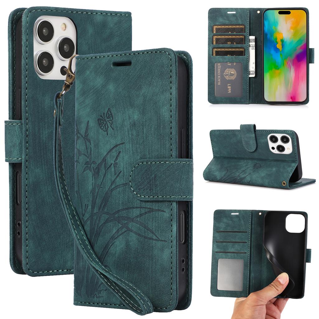 Wallet with Card Holder Wrist Strap Kickstand Leather Phone Case for iPhone 16 15 14 13 12 11 Pro Max X XS XR 7 8 Plus Cover