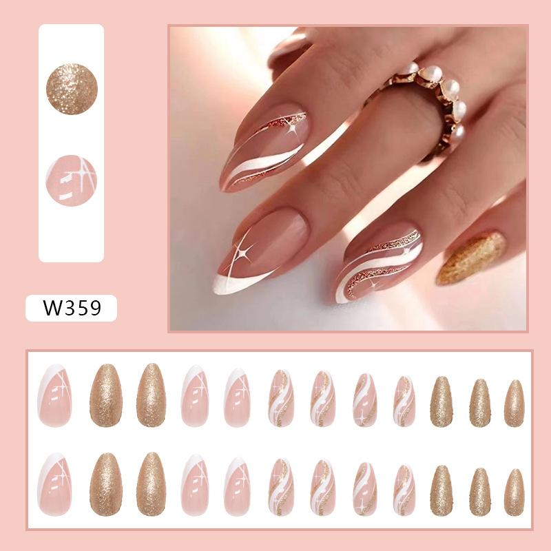 

Simple French innocence can be fresh, European and American ins style, wearing armor, women s special fake nails