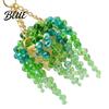 Beaded Sun Catcher Charm Faux Suncatcher Green Artificial Handmade Terracotta Plants Car Crystal Hanging Plant with Beads for Rearview