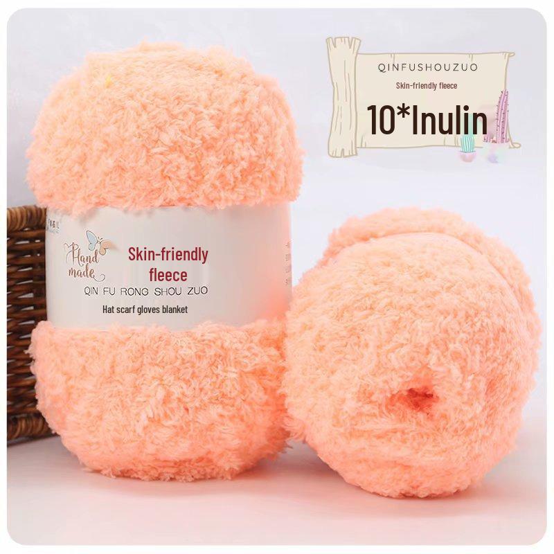 50g Fluffy Coral Velvet Yarn: Skin-Friendly, 3-Strand for DIY Knitting, Hand-Knitted Scarves & Crafts