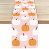 Thanksgiving Pumpkins Autumn Leaf Polyester Table Runners Wedding Decoration Durable Kitchen Dining Table Runners Party Supplies