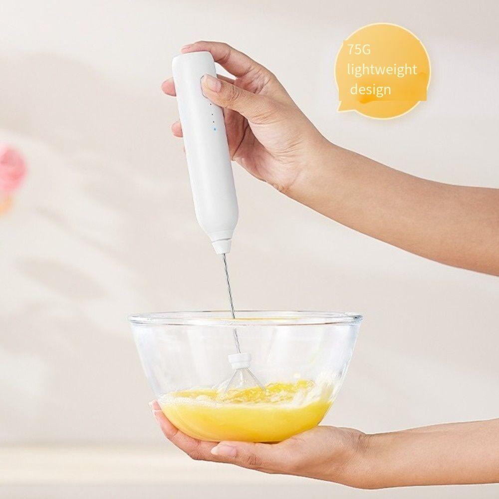 Handheld Whisk Egg Beater Wireless Mini Coffee Blender Portable Drink Mixer Foamer  Egg
