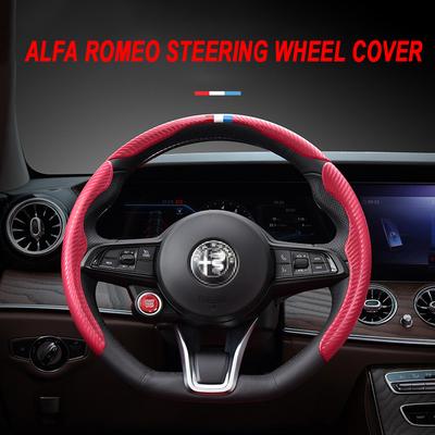YAQG2 Car Steering Wheel Cover Segment Steering Wheel Protection Cover For Giulia Stelvio Interior Styling Car Accessories