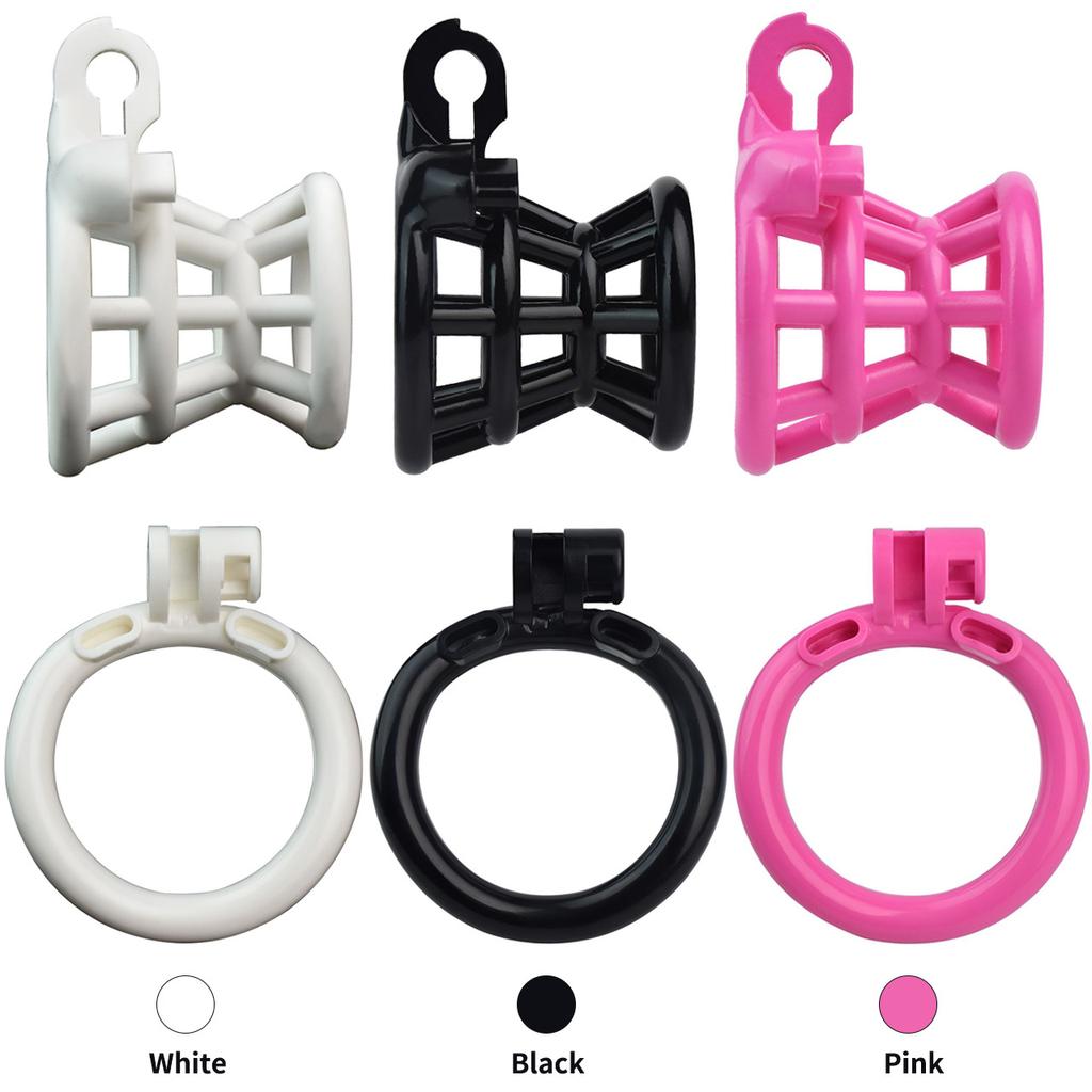 Men's Resin Chastity Lock 3D Penis Cage Colorful Wearable CB Lock Gay Cock Ring BDSM Cuckold Chastity Belt