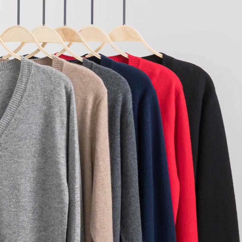 Hengyuanxiang Women's Pure Wool V-Neck Cardigan Sweater