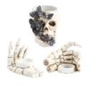 Halloween Decorations Ins Wind Skull Hand Resin Candlestick, Ghost Party Garden Ornament