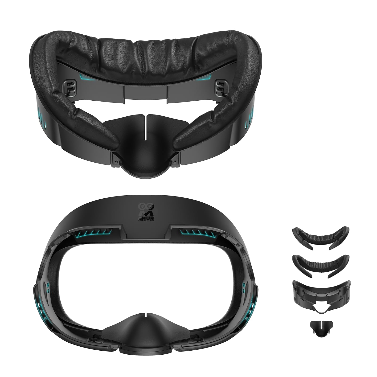 

Compatible with AMVR Quest 3 Face Interface Bracket PU Ice Silk Face Foam Pad Replacement Breathable Washable Reduces Light Leak Exclusive VR