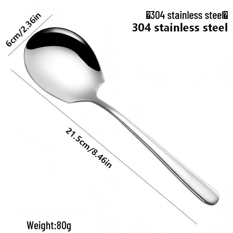 Liang Sheng 316 Stainless Steel Korean Long Handle Fork & Spoon Set for Soup and Dessert