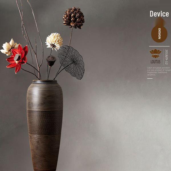 New Chinese Retro Ceramic Vase for Dining Table, Living Room, TV Cabinet Decoration, and Flower Arrangements