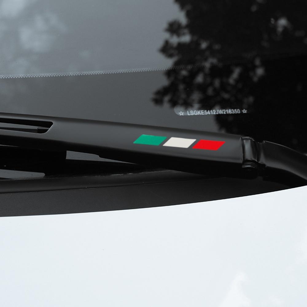 4Pcs Italy Flag Vinyl Stickers, Car Body Wiper Decals for Fiat Abarth 500 500X 500e Punto Bravo Tipo Panda