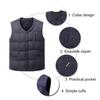 Pánská vesta s výstřihem do V, bez rukávů, jednobarevná, jednořadá, vestový kabát s kapsami, větruodolná, zateplená, prošívaná spodní vesta, bunda