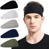 Moisture Absorbing Workout Headbands for Men Non Slip Quick-Dry Stretchy Sweatband Breathable Elastic Men‘s Sports Hairband