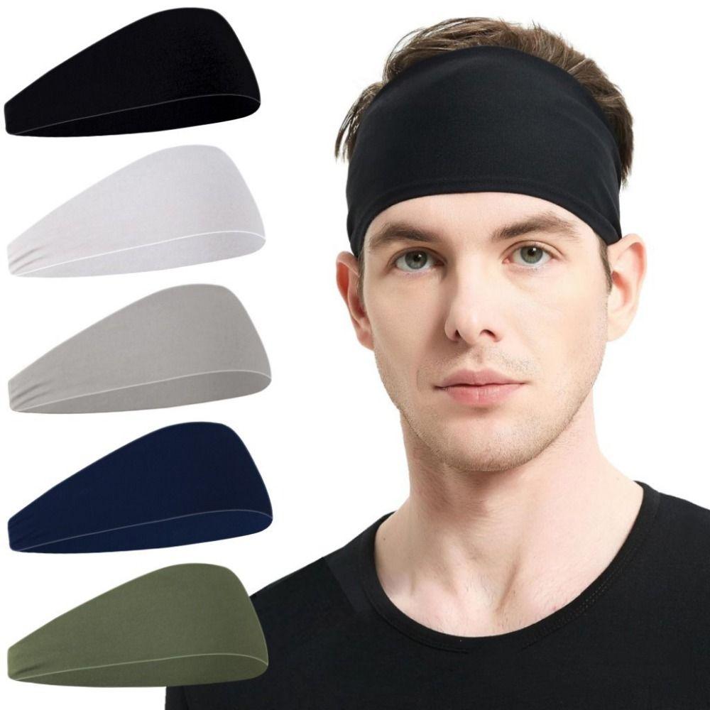 

Moisture Absorbing Stretchy Sweatband Non Slip Men‘s Sports Hairband Running