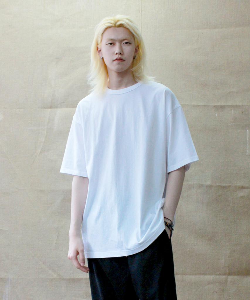 Deumakeu Men'S & Women'S Oversized Plain Layered Short Sleeve T-Shirt White