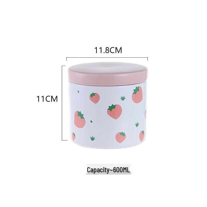 Ceramic Enamel Food Storage Jar with Lid