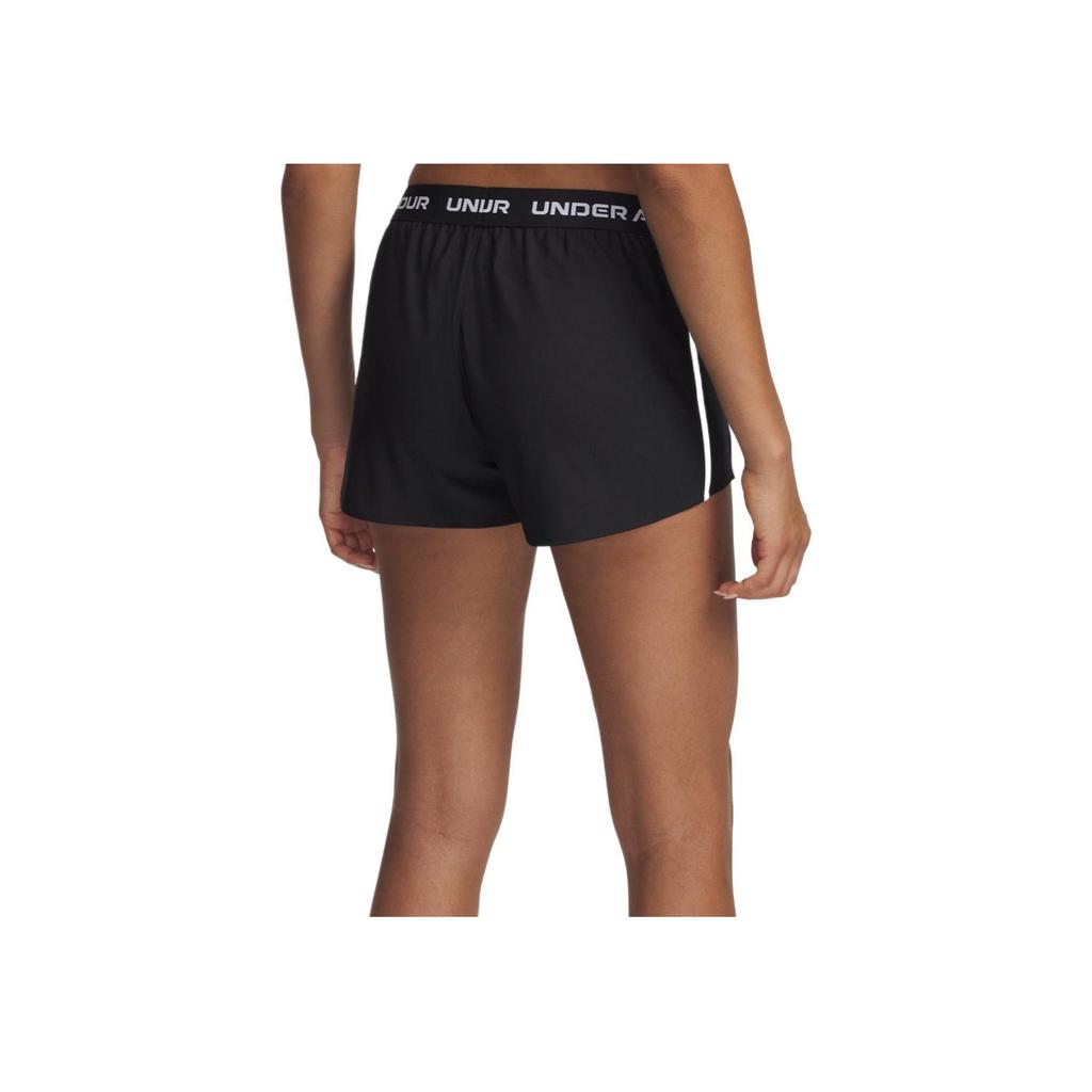 Under Armour Tech Play-Up Soft Comfortable Simple Skin-Friendly Solid Color Sports Shorts Women Shorts Black 1389882-002
