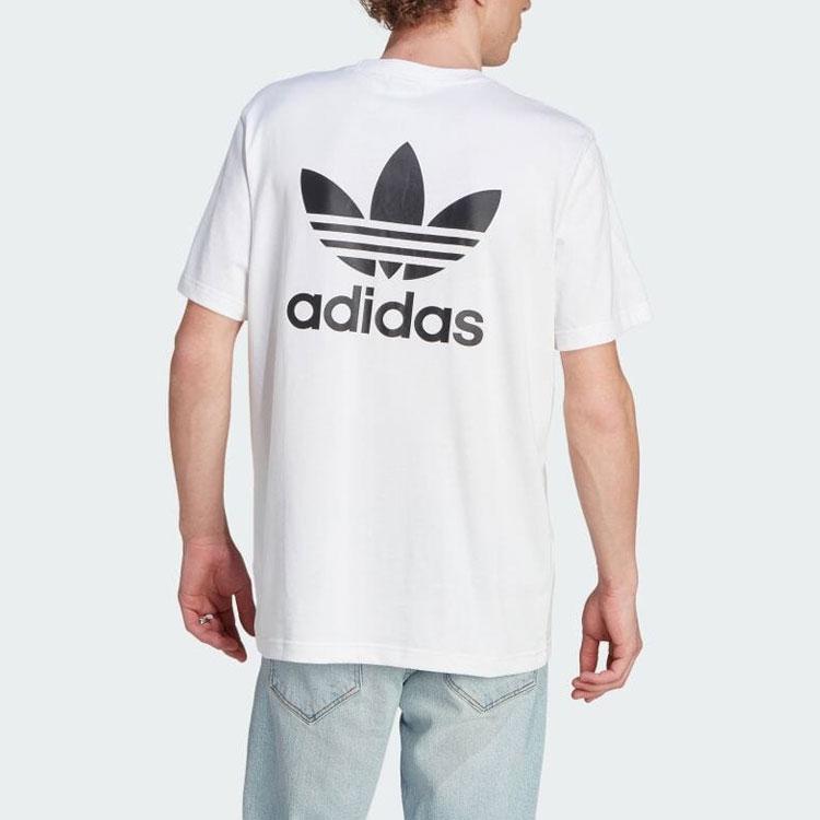 Adidas Originals Trefoil Logo Round Neck Tee American Retro Men Tops White IM4513