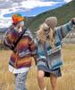 Men's Retro Gradient Color Block Cardigan - Trendy Autumn/Winter Knitwear