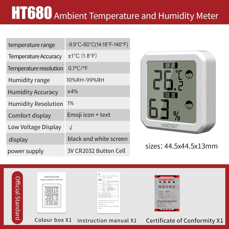 

ЖК-цифровой термометр, гигрометр, электронный измеритель температуры и влажности для помещения, датчик метеостанции для дома