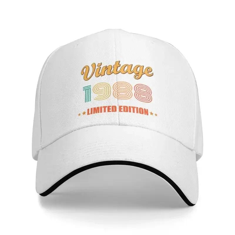 Vintage 1988 Limited Edition Birthday Baseball Cap Unisex Women Adjustable Dad Hat Outdoor