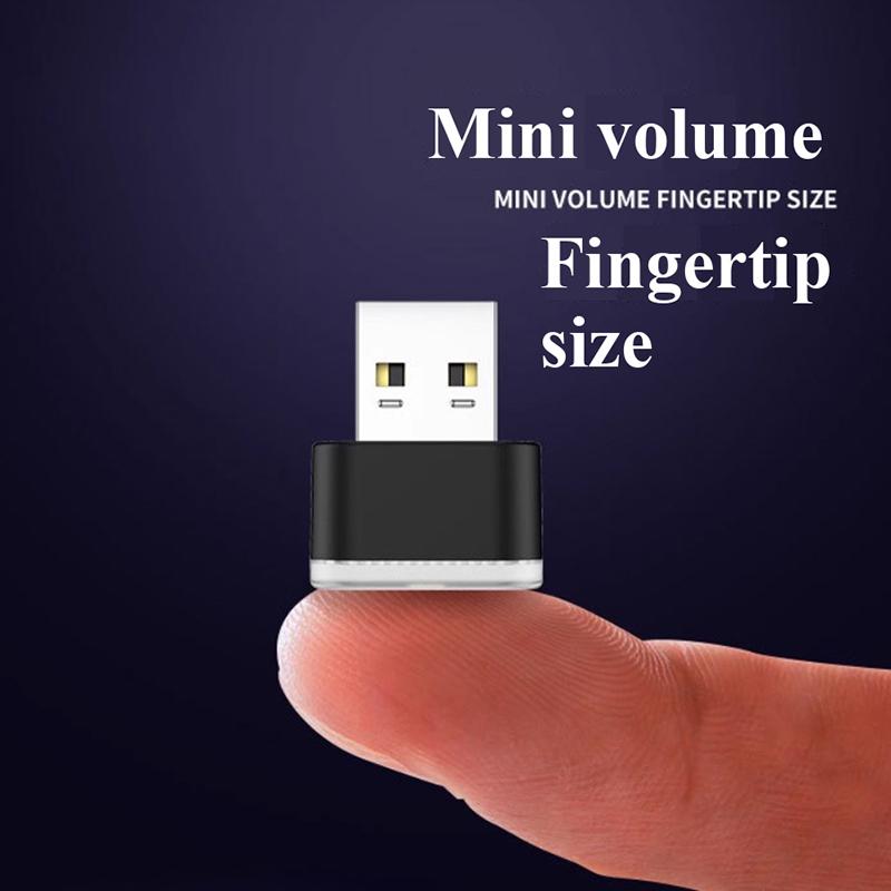 Car USB Rainbow Ambient Light Floor LED Light for Car Modification Wireless Decor No-Wire Mini Lamp