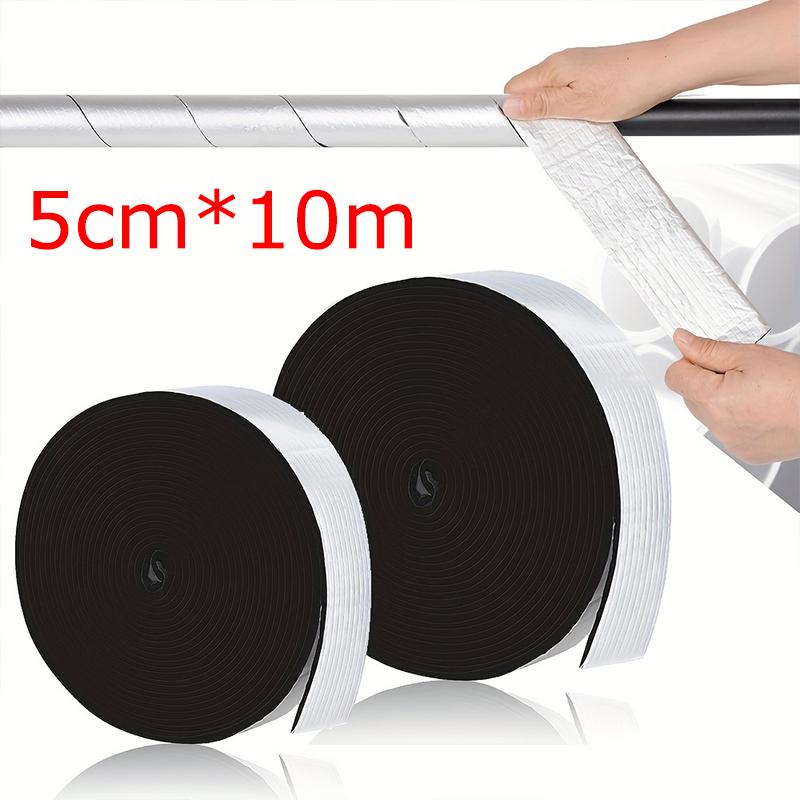 5cmx10m Pianka Ochrona przed mrozem do domu Izolacja rur ogrodowych Owijka Zewnętrzna Samoprzylepna Idealna do rur z ciepłą i zimną wodą