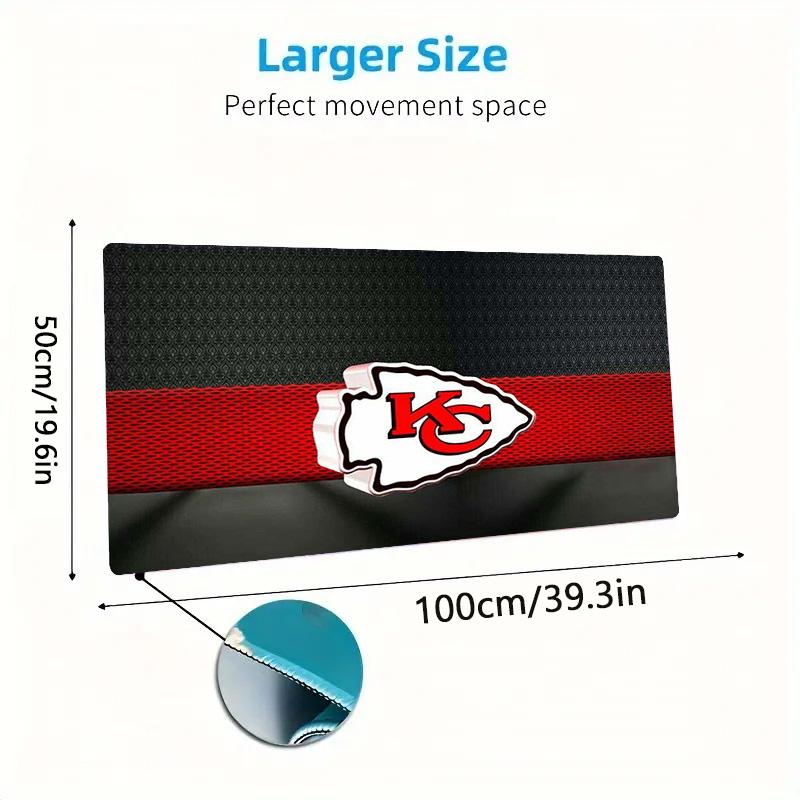 Kansas City Chiefs Color Mouse Pad Large Gaming Table Cushion Non-slip Laptop Tablet Big Mousepad XXL Mat Mini PC Playmat With Lock edge
