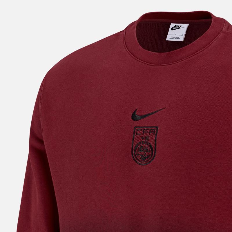 Nike China National Team Football Crew Neck Sweatshirt Men sweatshirt Deep-Team-Red Night-Brown Black FJ7265-613