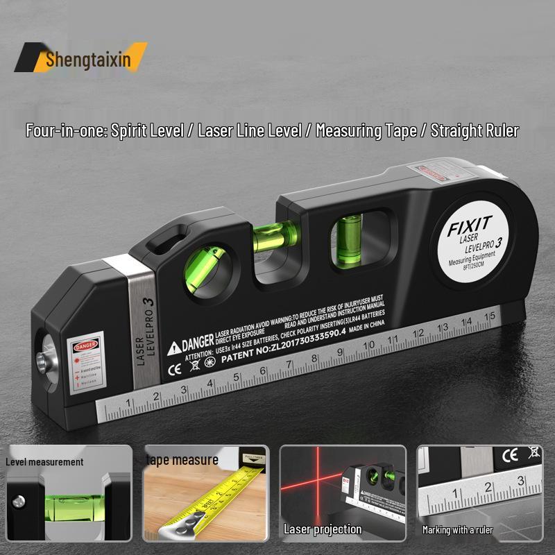 Shengtai Xin 3-in-1 Laser Level Ruler with Magnetic Infrared