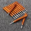 12Pcs Professional Wood Carving Hand Chisel Tool Kit Woodworking Gouges Knife Craft Set Carpenter
